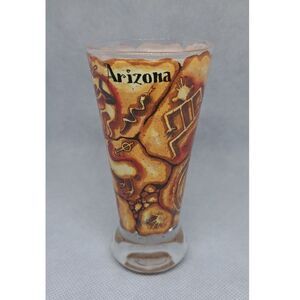 Arizona Shot Glass- Southwest- Boho Design- EUC